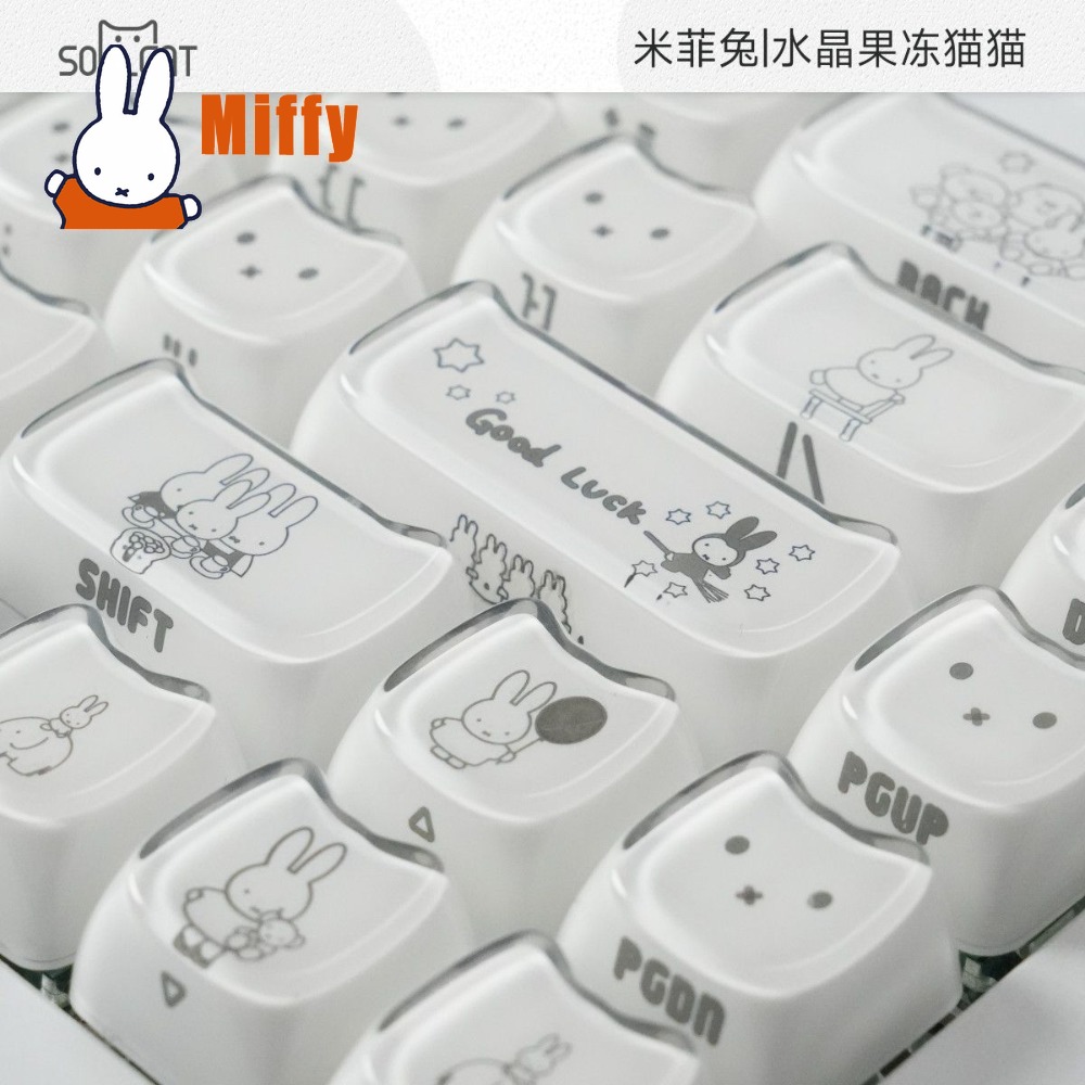 Gaming Accessories Aesthetic - Keycaps Kawaii Miffy, Tasti per Tastiera